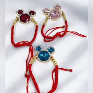 18k gold plated red thread crystal bracelets $18 EACH